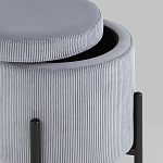 Серо-голубой пуф на черных ножках SANJAY варинант исполнения - 3 | Loft Concept в Грозном