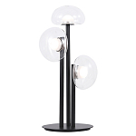 Настольная лампа с тремя прозрачными куполообразными плафонами и черным металлическим основанием Flos Wireline Lighting варинант исполнения - 1 | Loft Concept в Грозном