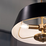 Подвесной светильник с конусовидным металлическим абажуром черного цвета Kichler варинант исполнения - 10 | Loft Concept в Грозном