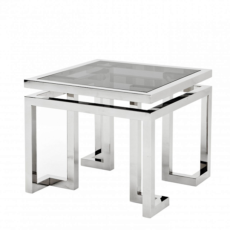 Приставной стол Eichholtz Side Table Palmer Нержавеющая сталь Дымчатый (Smoke) Приставной стол Eichholtz Side Table Palmer Нержавеющая сталь Дымчатый (Smoke) в Грозном | Loft Concept
