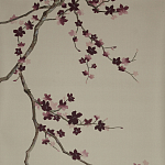 Обои ручная роспись Cherry Tree Special Colourway on Icefield dyed silk варинант исполнения - 2 | Loft Concept в Грозном