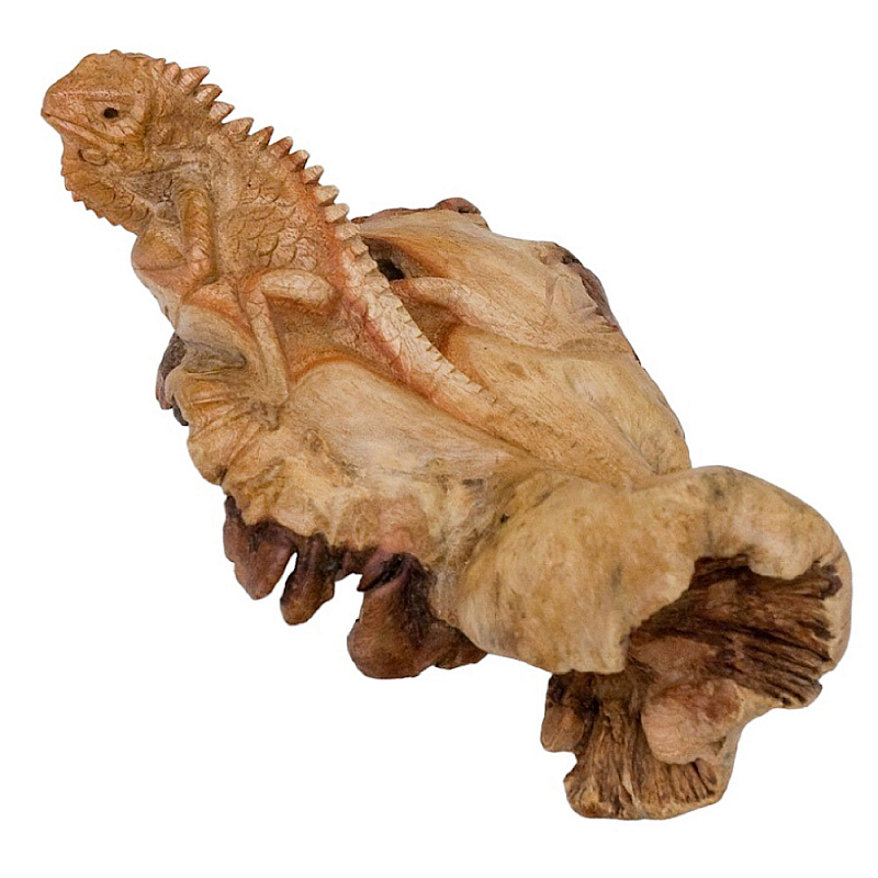 Статуэтка из дерева игуана Animals of the World Светло-коричневый  в Грозном | Loft Concept 