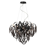 Люстра подвесная с объемной композицией из скрученных лент и металлических цепочек Atlantis Chain варинант исполнения - 4 | Loft Concept в Грозном