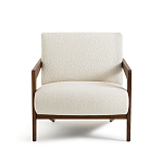 Кресло Avalon White Boucle из массива ореха варинант исполнения - 4 | Loft Concept в Грозном