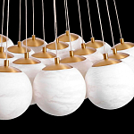 Люстра подвесная круглая с сферическими плафонами из натурального камня Glowing Spheres варинант исполнения - 3 | Loft Concept в Грозном