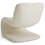 Кресло изогнутое с обивкой из ткани букле Smooth Bend Boucle Chair варинант исполнения - 4 | Loft Concept в Грозном