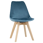 Стул с мягким велюровым сиденьем Arvika Blue варинант исполнения - 1 | Loft Concept в Грозном