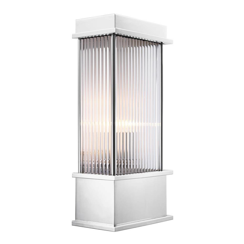 Бра Eichholtz Wall Lamp Jeremy Nickel Никель Прозрачный (Transparent) Бра Eichholtz Wall Lamp Jeremy Nickel Никель Прозрачный (Transparent) в Грозном | Loft Concept