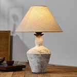 Настольная лампа с керамическим фактурным основанием и тканевым абажуром Eastern Tale варинант исполнения - 3 | Loft Concept в Грозном