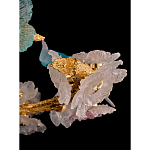 Люстра круглая на золотом каркасе с птичками и цветочным декором Miscellaneous herbs варинант исполнения - 9 | Loft Concept в Грозном