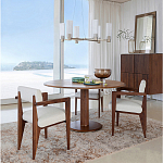 Кресло обеденное Alcove White Boucle из массива ореха варинант исполнения - 10 | Loft Concept в Грозном