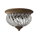 Потолочный светильник с чашеобразным плафоном из толстого волнообразного стекла и широким узорчатым основанием Hinkley варинант исполнения - 9 | Loft Concept в Грозном