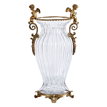 Ваза прозрачная с бронзовыми ручками в виде ангелов Eden Garden варинант исполнения - 1 | Loft Concept в Грозном