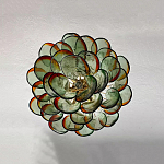 Люстра стеклянная с зелеными лепестками Green Leaf Fall варинант исполнения - 4 | Loft Concept в Грозном