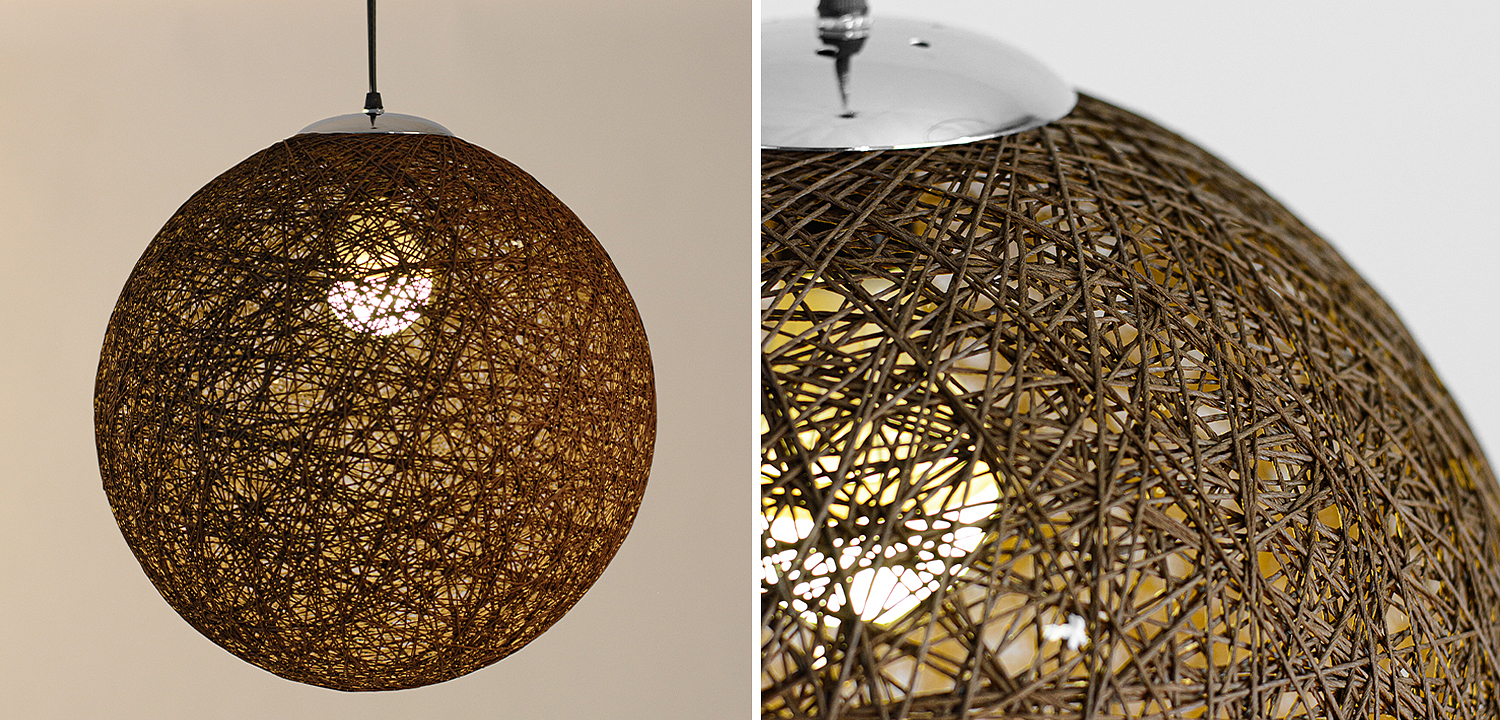 Подвесной светильник Moooi Thread Papier Mache Lamp brown Подвесной светильник Moooi Thread Papier Mache Lamp brown - Loft-Concept в Грозном