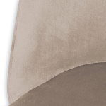 Барный стул со спинкой и металлической подставкой на 4-х деревянных ножках Бежевый Велюр Vendramin Chair варинант исполнения - 3 | Loft Concept в Грозном