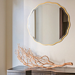 Золотое настенное зеркало Yvon Mirror варинант исполнения - 2 | Loft Concept в Грозном