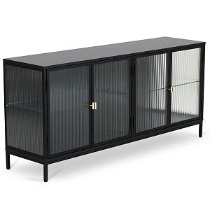 Сервант четырехдверный с рифленым стеклом The Keeper