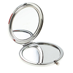 Зеркало карманное складное круглое из натурального камня Оникс в подарочной упаковке Silver Stone Mirrors варинант исполнения - 2 | Loft Concept в Грозном