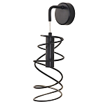 Бра светодиодное из металла со спиральным декоративным элементом черное Metal Spiral варинант исполнения - 1 | Loft Concept в Грозном