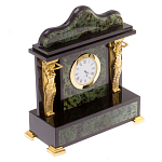 Часы настольные из натурального камня Нефрит с декором в виде Кариатиды Caryatid Stone Clock варинант исполнения - 2 | Loft Concept в Грозном