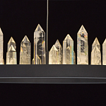 Люстра с двумя кольцами черного цвета с хрустальными элементами QUARTZ CRYSTAL варинант исполнения - 7 | Loft Concept в Грозном