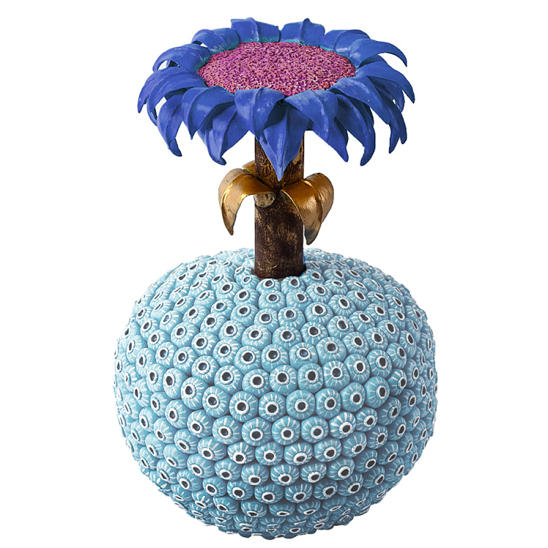 Статуэтка синий экзотический цветок Exotic Tropical Flower Голубой Синий Розовый Латунь в Грозном | Loft Concept 
