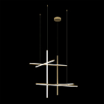 Люстра с 6-ю  пересекающимися цилиндрическими плафонами на тонких тросах Trumpet tube варинант исполнения - 5 | Loft Concept в Грозном