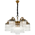 Подвесная люстра с плафонами с виде трубчатых хрустальных подвесок Cadice Chandelier 7 варинант исполнения - 2 | Loft Concept в Грозном