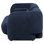 Дизайнерский двухместный диван с мягкими спинкой и подлокотниками синий Madelaine Sofa Blue варинант исполнения - 6 | Loft Concept в Грозном