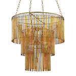 Люстра трёхъярусная золотого цвета Metal Tentacles варинант исполнения - 1 | Loft Concept в Грозном