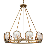 Люстра круглая с прозрачными рельефными плафонами Crystal Prism варинант исполнения - 1 | Loft Concept в Грозном