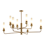 Люстра на штанге с 8-ю цилиндрическими матовыми плафонами и шарами из камня Orb Essence варинант исполнения - 8 | Loft Concept в Грозном