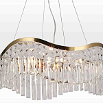 Люстра подвесная волнистой формы с хрустальными подвесками Ludivine Lighting варинант исполнения - 4 | Loft Concept в Грозном
