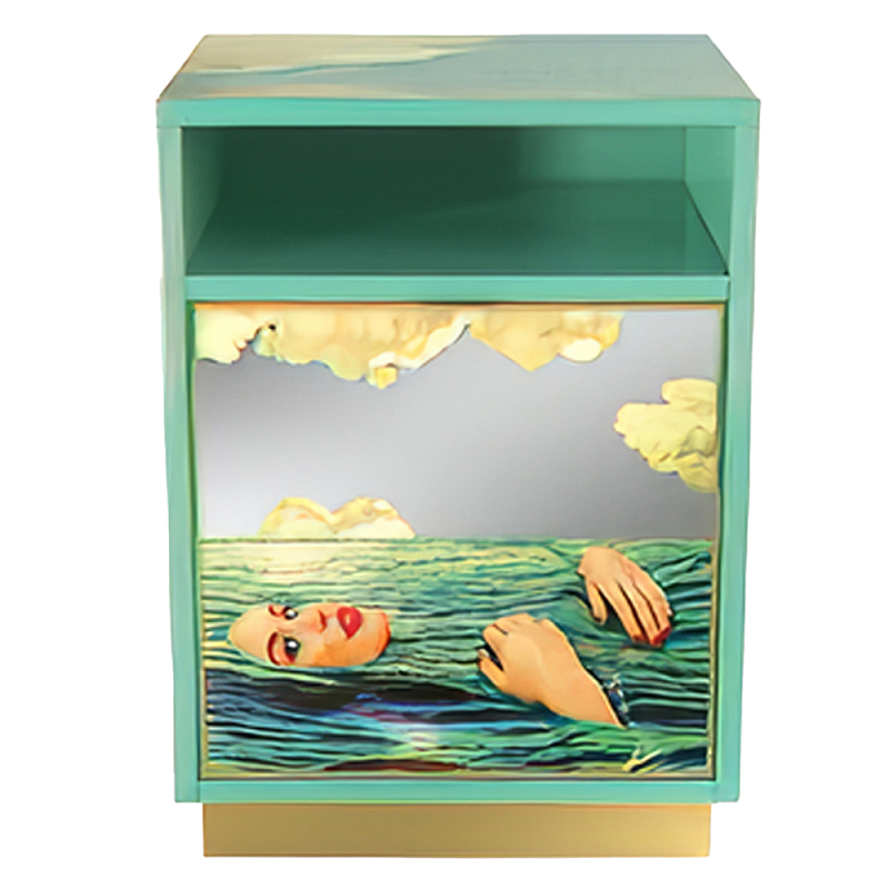 Прикроватная тумба Seletti Seagirl Голубой Золотой Прикроватная тумба Seletti Seagirl Голубой Золотой в Грозном | Loft Concept