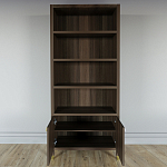 Книжный Стеллаж Elsa Dreams Walnut с задней стенкой варинант исполнения - 3 | Loft Concept в Грозном