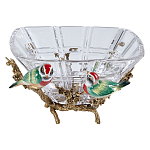 Чаша квадратная из прозрачного стекла с фигурками разноцветных птиц Eden Garden варинант исполнения - 1 | Loft Concept в Грозном