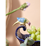 Чаша темно-синего цвета из фарфора с разноцветной птичкой Eden Garden porcelain and bronze варинант исполнения - 15 | Loft Concept в Грозном