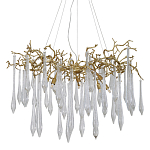 Люстра подвесная с прозрачными подвесками в форме капель Droplet Chandelier варинант исполнения - 1 | Loft Concept в Грозном