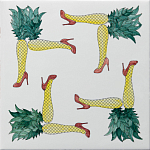 Плитка дизайнерская с рисунком Пина Колада варинант исполнения - 2 | Loft Concept в Грозном