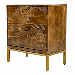 Прикроватная тумба с фактурным фасадом Termite варинант исполнения - 3 | Loft Concept в Грозном