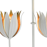 Люстра белая прямоугольная с абажурами в виде цветков тюльпана White Tulips варинант исполнения - 1 | Loft Concept в Грозном