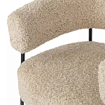 Кресло полукруглое мягкое с буклированной обивкой Armchair with Boucle Upholstery варинант исполнения - 2 | Loft Concept в Грозном