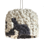 Светильник вязаный из шерсти Черно-белый варинант исполнения - 2 | Loft Concept в Грозном