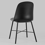 Стул из прочного пластика на металлическом основании Anora Black варинант исполнения - 5 | Loft Concept в Грозном