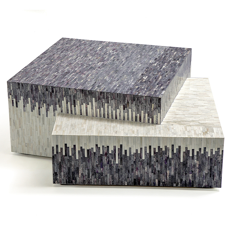 Дизайнерский журнальный стол с инкрустацией Plateau Coffee Table  ivory ( слоновая кость ) Перламутровый в Грозном | Loft Concept 