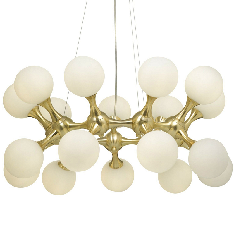 Люстра MOONDROP Chandelier Gold 18 Золотой Белый Люстра MOONDROP Chandelier Gold 18 Золотой Белый в Грозном | Loft Concept