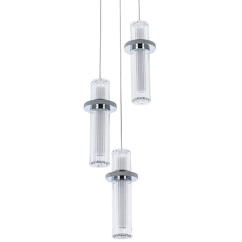 Подвесной светильник хром Trio Odile Acrylic Tube Hanging Lamp Chrome Прозрачный Хром Подвесной светильник хром Trio Odile Acrylic Tube Hanging Lamp Chrome Прозрачный Хром в Грозном | Loft Concept