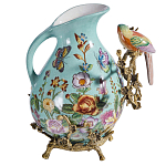 Кувшин с птичкой и  цветочным рисунком Blue Garden варинант исполнения - 2 | Loft Concept в Грозном