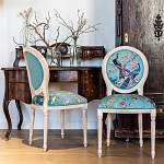 Стул из массива бука с изображением птиц и цветов Turquoise Beige Chinoiserie Garden Chair варинант исполнения - 8 | Loft Concept в Грозном
